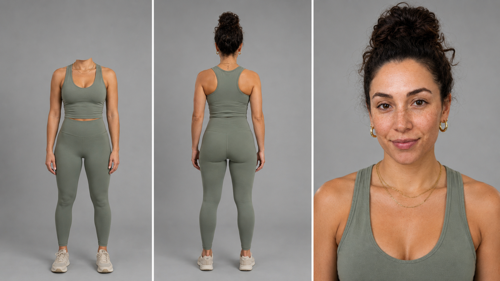 WEEM creator reference sheet with front, back and portrait views